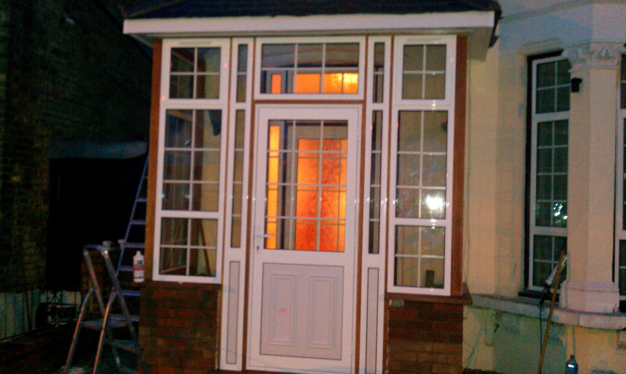 uPVC porch with Georgian bar glazing installed in Hatfield